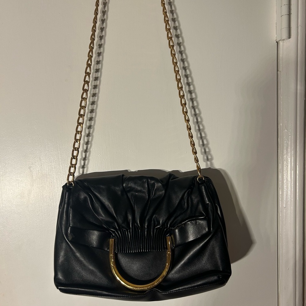 Stella McCartney Black Bag with Gold Chain
